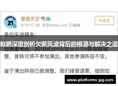 赵鹏深度剖析欠薪风波背后的根源与解决之道